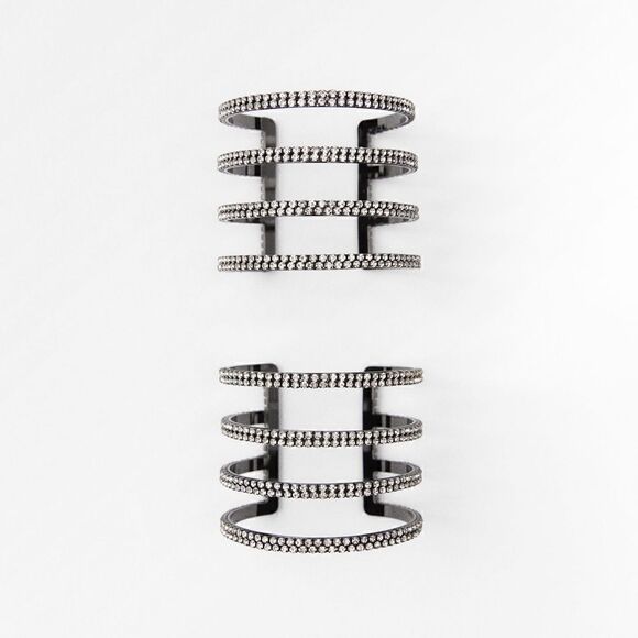 ZARA JEWEL RHINESTONE BRACELETS PACK OF TWO - Picture 4 of 6